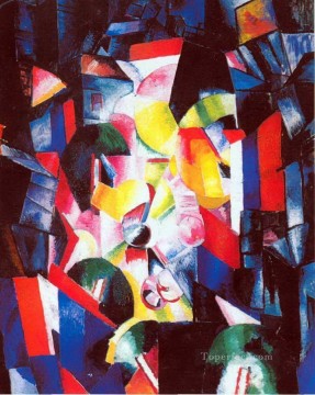 Famous Abstract Painting - city at night 1919 Alexandra Exter abstract